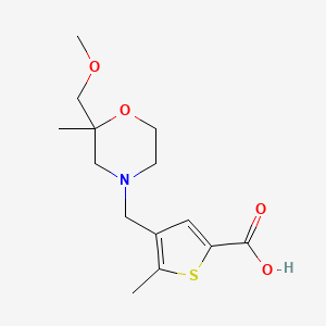 4-[[2-(Methoxymethyl)-2-methylmorpholin-4-yl]methyl]-5-methylthiophene-2-carboxylic acid