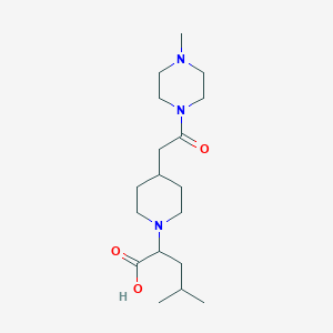 4-Methyl-2-[4-[2-(4-methylpiperazin-1-yl)-2-oxoethyl]piperidin-1-yl]pentanoic acid