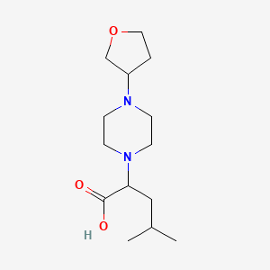 4-Methyl-2-[4-(oxolan-3-yl)piperazin-1-yl]pentanoic acid