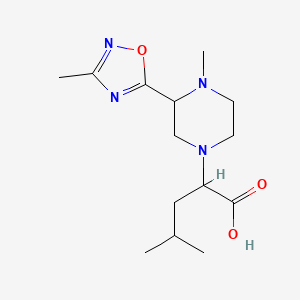 4-Methyl-2-[4-methyl-3-(3-methyl-1,2,4-oxadiazol-5-yl)piperazin-1-yl]pentanoic acid