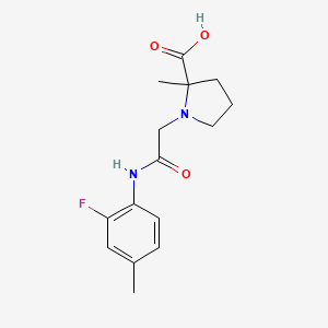 1-[2-(2-Fluoro-4-methylanilino)-2-oxoethyl]-2-methylpyrrolidine-2-carboxylic acid