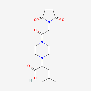 2-[4-[2-(2,5-Dioxopyrrolidin-1-yl)acetyl]piperazin-1-yl]-4-methylpentanoic acid