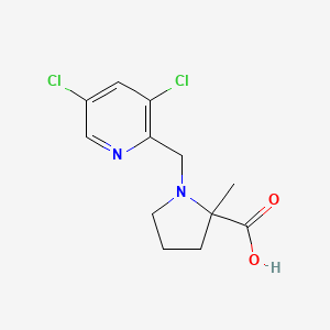 1-[(3,5-Dichloropyridin-2-yl)methyl]-2-methylpyrrolidine-2-carboxylic acid