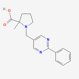 2-Methyl-1-[(2-phenylpyrimidin-5-yl)methyl]pyrrolidine-2-carboxylic acid