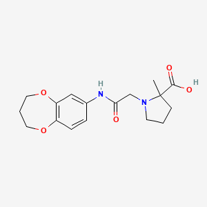 1-[2-(3,4-dihydro-2H-1,5-benzodioxepin-7-ylamino)-2-oxoethyl]-2-methylpyrrolidine-2-carboxylic acid