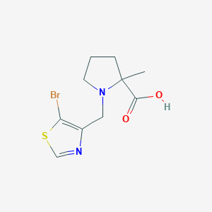 1-[(5-Bromo-1,3-thiazol-4-yl)methyl]-2-methylpyrrolidine-2-carboxylic acid