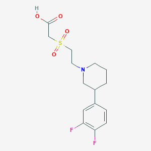 2-[2-[3-(3,4-Difluorophenyl)piperidin-1-yl]ethylsulfonyl]acetic acid