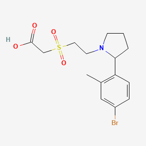 2-[2-[2-(4-Bromo-2-methylphenyl)pyrrolidin-1-yl]ethylsulfonyl]acetic acid