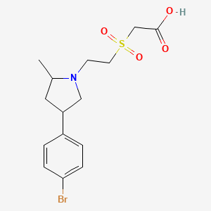 2-[2-[4-(4-Bromophenyl)-2-methylpyrrolidin-1-yl]ethylsulfonyl]acetic acid