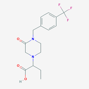 2-[3-Oxo-4-[[4-(trifluoromethyl)phenyl]methyl]piperazin-1-yl]butanoic acid