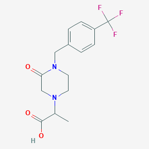 2-[3-Oxo-4-[[4-(trifluoromethyl)phenyl]methyl]piperazin-1-yl]propanoic acid