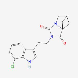 3-[2-(7-chloro-1H-indol-3-yl)ethyl]-3,5-diazatricyclo[5.1.1.01,5]nonane-2,4-dione