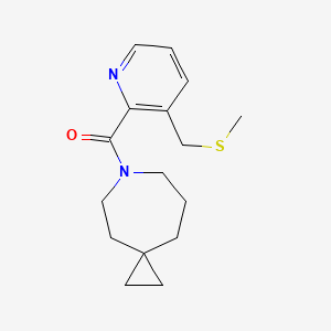 6-Azaspiro[2.6]nonan-6-yl-[3-(methylsulfanylmethyl)pyridin-2-yl]methanone