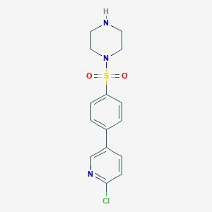 1-[4-(6-Chloropyridin-3-yl)phenyl]sulfonylpiperazine