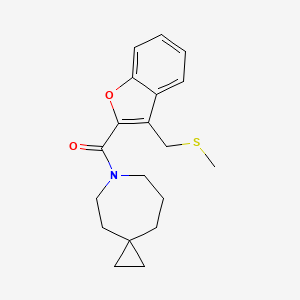 6-Azaspiro[2.6]nonan-6-yl-[3-(methylsulfanylmethyl)-1-benzofuran-2-yl]methanone