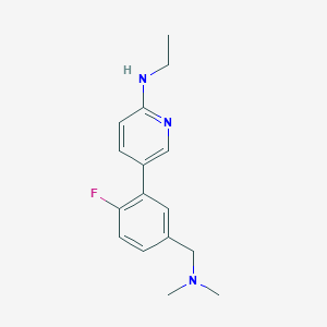 5-[5-[(dimethylamino)methyl]-2-fluorophenyl]-N-ethylpyridin-2-amine