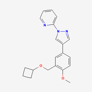 2-[4-[3-(Cyclobutyloxymethyl)-4-methoxyphenyl]pyrazol-1-yl]pyridine