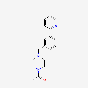 1-[4-[[3-(5-Methylpyridin-2-yl)phenyl]methyl]piperazin-1-yl]ethanone