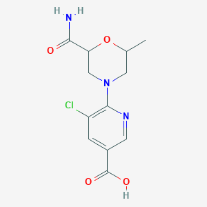 6-(2-Carbamoyl-6-methylmorpholin-4-yl)-5-chloropyridine-3-carboxylic acid