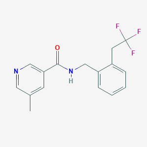 5-methyl-N-[[2-(2,2,2-trifluoroethyl)phenyl]methyl]pyridine-3-carboxamide