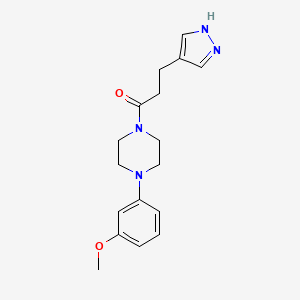 1-[4-(3-methoxyphenyl)piperazin-1-yl]-3-(1H-pyrazol-4-yl)propan-1-one