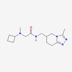 2-[cyclobutyl(methyl)amino]-N-[(3-methyl-5,6,7,8-tetrahydro-[1,2,4]triazolo[4,3-a]pyridin-6-yl)methyl]acetamide