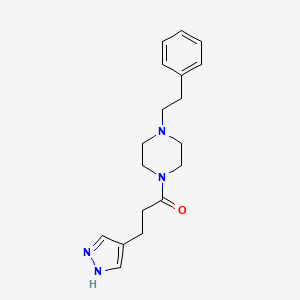 1-[4-(2-phenylethyl)piperazin-1-yl]-3-(1H-pyrazol-4-yl)propan-1-one