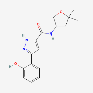 N-(5,5-dimethyloxolan-3-yl)-3-(2-hydroxyphenyl)-1H-pyrazole-5-carboxamide