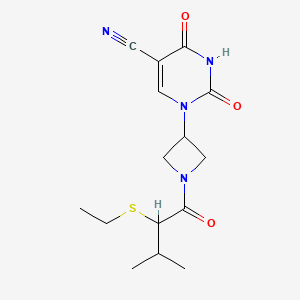 1-[1-(2-Ethylsulfanyl-3-methylbutanoyl)azetidin-3-yl]-2,4-dioxopyrimidine-5-carbonitrile