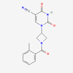 1-[1-(2-Methylbenzoyl)azetidin-3-yl]-2,4-dioxopyrimidine-5-carbonitrile