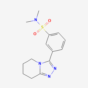 N,N-dimethyl-3-(5,6,7,8-tetrahydro-[1,2,4]triazolo[4,3-a]pyridin-3-yl)benzenesulfonamide