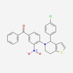 [4-[4-(4-chlorophenyl)-6,7-dihydro-4H-thieno[3,2-c]pyridin-5-yl]-3-nitrophenyl]-phenylmethanone