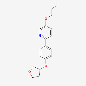 5-(2-Fluoroethoxy)-2-[4-(oxolan-3-yloxy)phenyl]pyridine