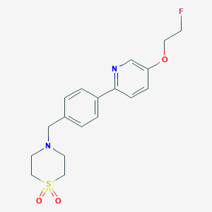 4-[[4-[5-(2-Fluoroethoxy)pyridin-2-yl]phenyl]methyl]-1,4-thiazinane 1,1-dioxide