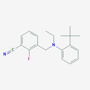 3-[(2-tert-butyl-N-ethylanilino)methyl]-2-fluorobenzonitrile