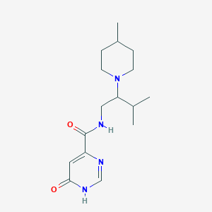 N-[3-methyl-2-(4-methylpiperidin-1-yl)butyl]-6-oxo-1H-pyrimidine-4-carboxamide