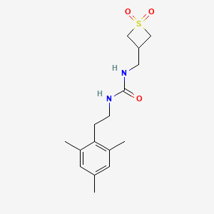 1-[(1,1-Dioxothietan-3-yl)methyl]-3-[2-(2,4,6-trimethylphenyl)ethyl]urea