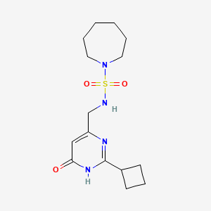 N-[(2-cyclobutyl-6-oxo-1H-pyrimidin-4-yl)methyl]azepane-1-sulfonamide