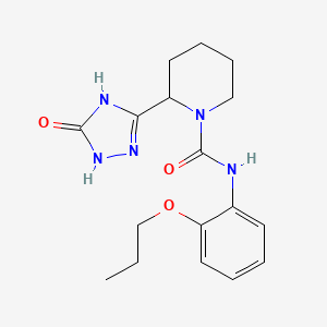 2-(5-oxo-1,4-dihydro-1,2,4-triazol-3-yl)-N-(2-propoxyphenyl)piperidine-1-carboxamide