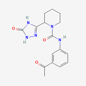 N-(3-acetylphenyl)-2-(5-oxo-1,4-dihydro-1,2,4-triazol-3-yl)piperidine-1-carboxamide