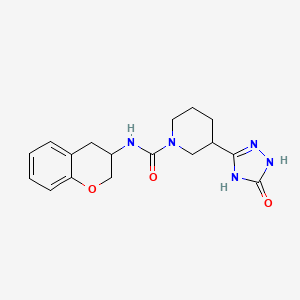 N-(3,4-dihydro-2H-chromen-3-yl)-3-(5-oxo-1,4-dihydro-1,2,4-triazol-3-yl)piperidine-1-carboxamide