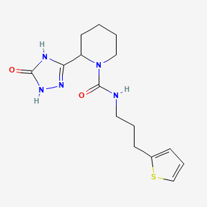 2-(5-oxo-1,4-dihydro-1,2,4-triazol-3-yl)-N-(3-thiophen-2-ylpropyl)piperidine-1-carboxamide