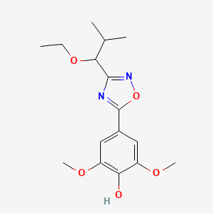 4-[3-(1-Ethoxy-2-methylpropyl)-1,2,4-oxadiazol-5-yl]-2,6-dimethoxyphenol