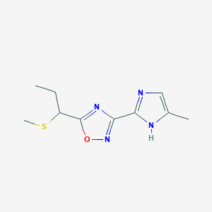 3-(5-methyl-1H-imidazol-2-yl)-5-(1-methylsulfanylpropyl)-1,2,4-oxadiazole