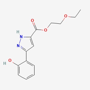 2-ethoxyethyl 3-(2-hydroxyphenyl)-1H-pyrazole-5-carboxylate