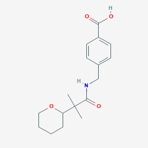 4-[[[2-Methyl-2-(oxan-2-yl)propanoyl]amino]methyl]benzoic acid