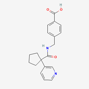 4-[[(1-Pyridin-3-ylcyclopentanecarbonyl)amino]methyl]benzoic acid