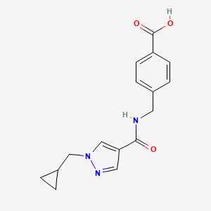 4-[[[1-(Cyclopropylmethyl)pyrazole-4-carbonyl]amino]methyl]benzoic acid