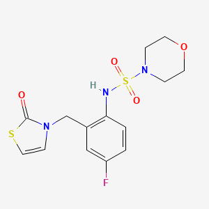 N-[4-fluoro-2-[(2-oxo-1,3-thiazol-3-yl)methyl]phenyl]morpholine-4-sulfonamide