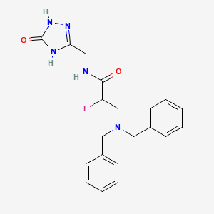 3-(dibenzylamino)-2-fluoro-N-[(5-oxo-1,4-dihydro-1,2,4-triazol-3-yl)methyl]propanamide